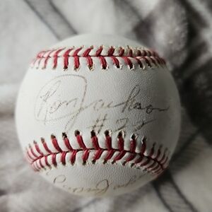 Autographed Baseball with Red Stitching